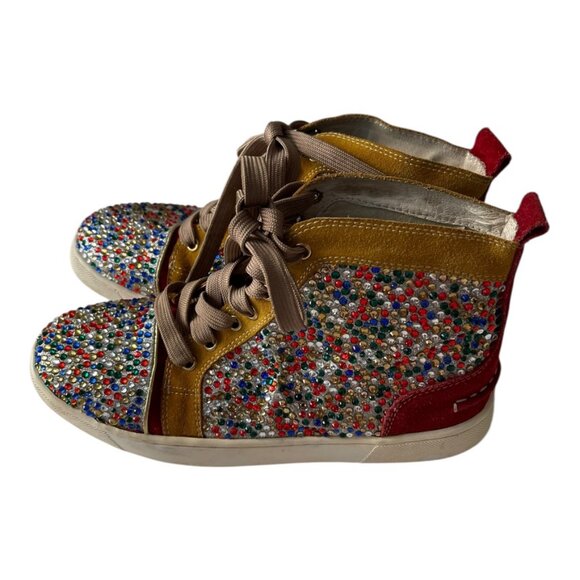 CHRISTIAN LOUBOUTIN BIP BIP WOMAN ORLATO FLAT GLITTER SNEAKERS Size: EU 40, US 9 - Picture 6 of 16